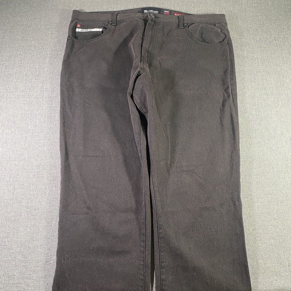 Ecko‎ Unltd Jeans Mens 42x30 Black Slim Straight Denim Pants Classic Fit Cotton